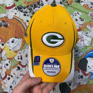 Reebok fitted green bay packers hat XLV
